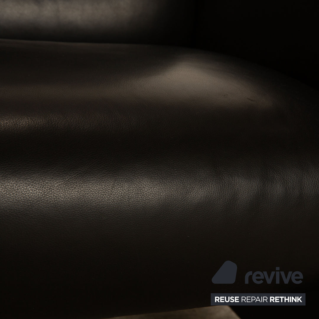 Stressless Arion Leder Sofa Schwarz Zweisitzer Couch manuelle Funktion