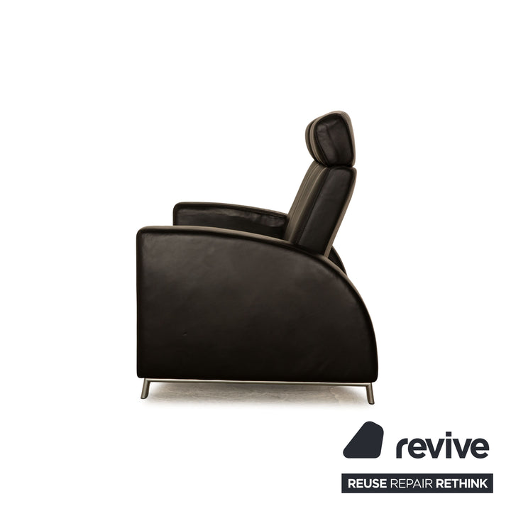 Stressless Arion Leder Sofa Schwarz Zweisitzer Couch manuelle Funktion