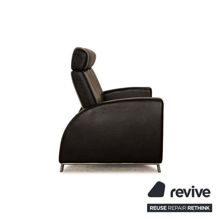 Stressless Arion Leder Sofa Schwarz Zweisitzer Couch manuelle Funktion