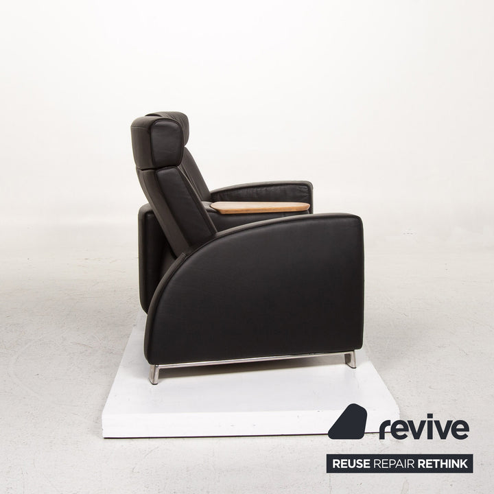 Stressless Arion Leder Sofa Schwarz Zweisitzer Funktion Heimkinosofa manuelle Funktion