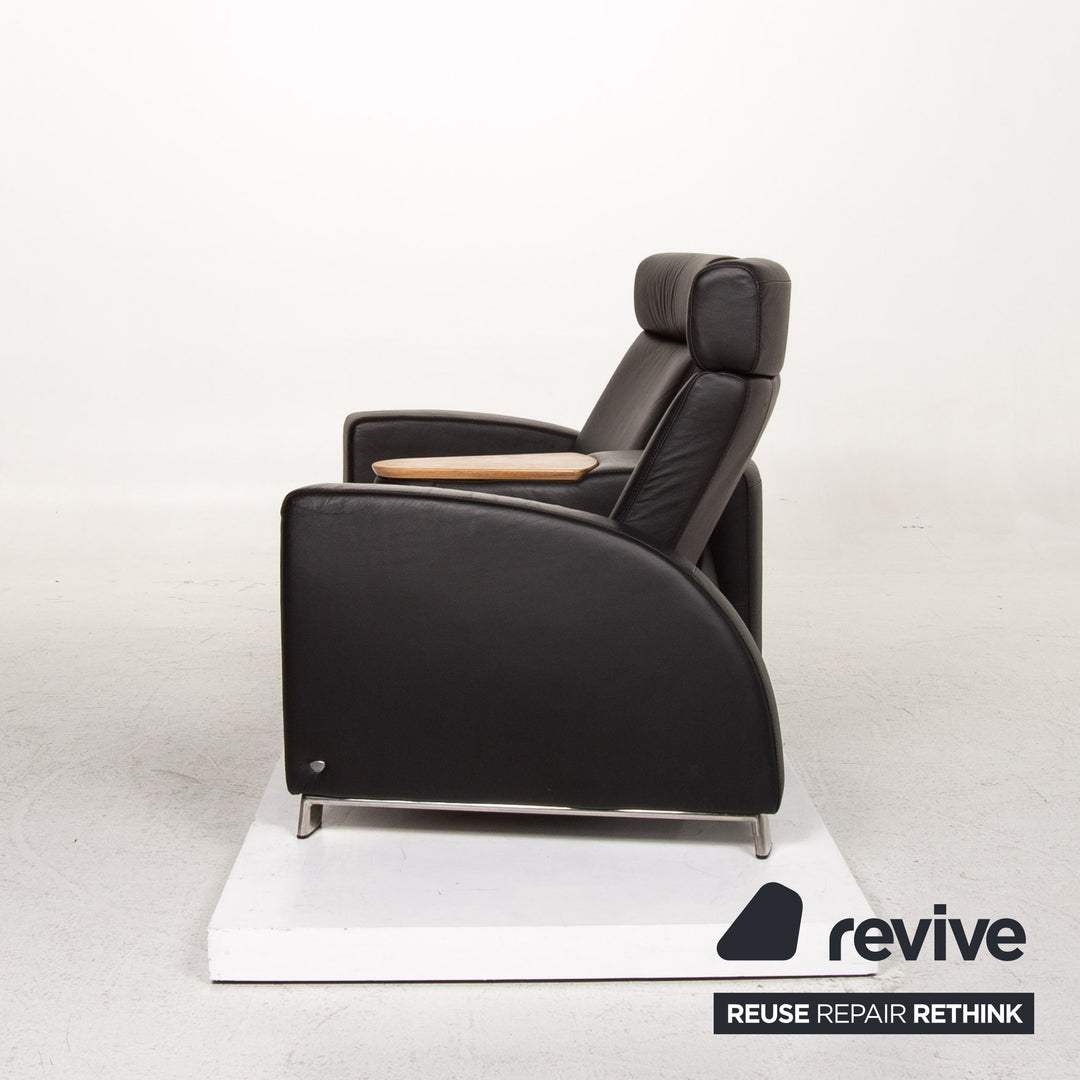 Stressless Arion Leder Sofa Schwarz Zweisitzer Funktion Heimkinosofa manuelle Funktion