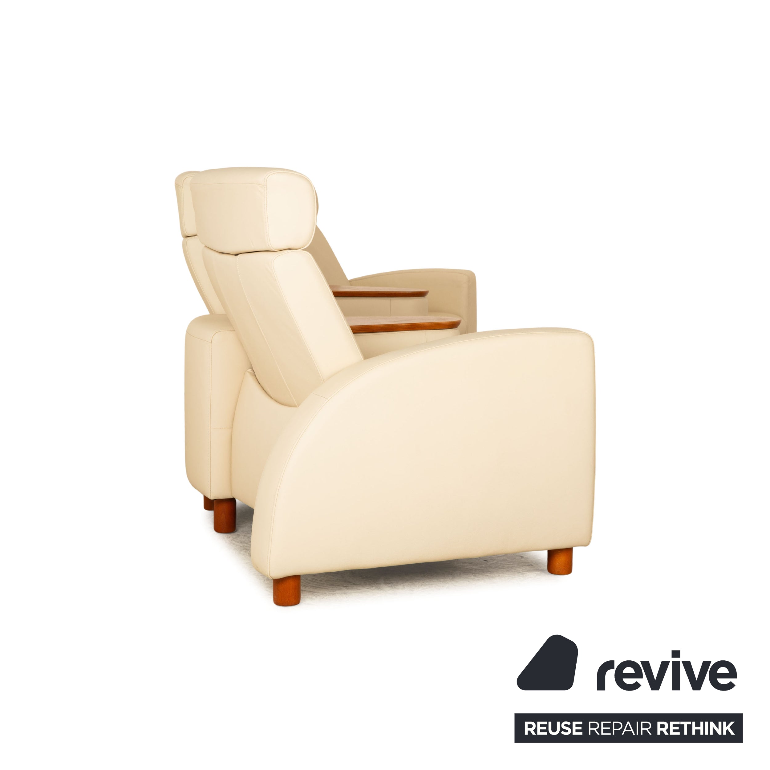 Stressless Arion Leder Viersitzer Beige Sofa Couch manuelle Funktion