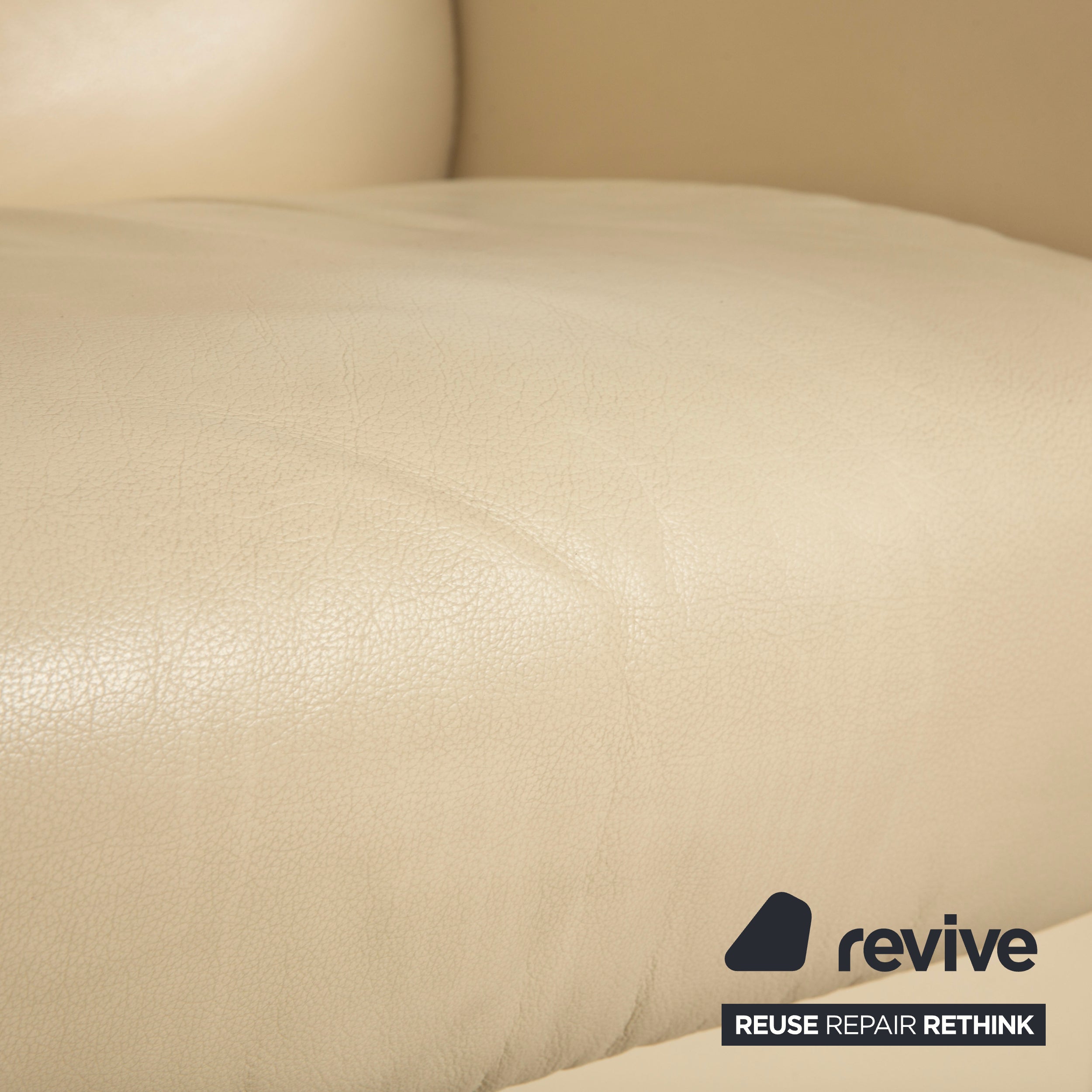 Stressless Arion Leder Viersitzer Creme manuelle Funktion Sofa Couch