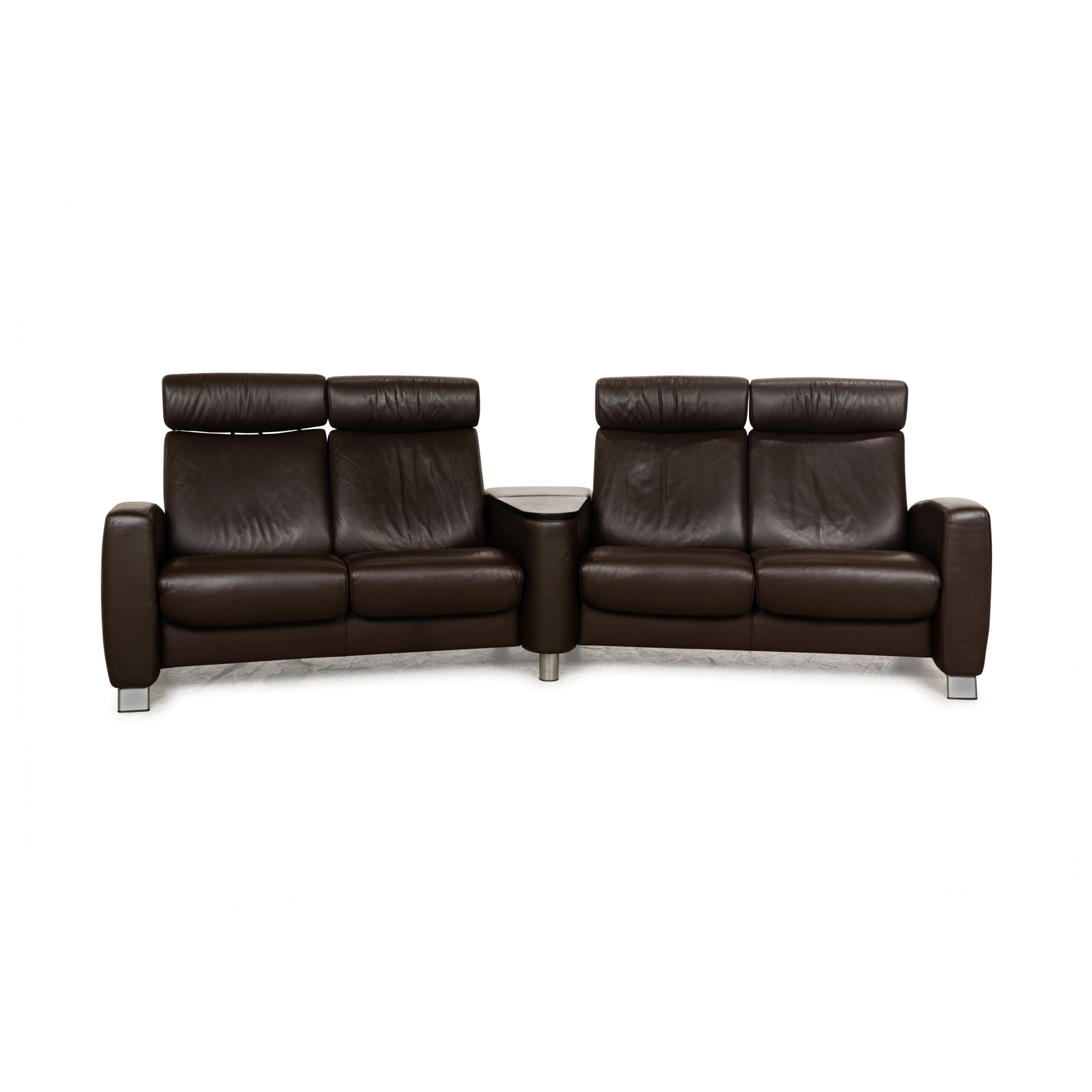 Stressless Arion Leder Viersitzer Dunkelbraun manuelle Funktion Sofa Couch