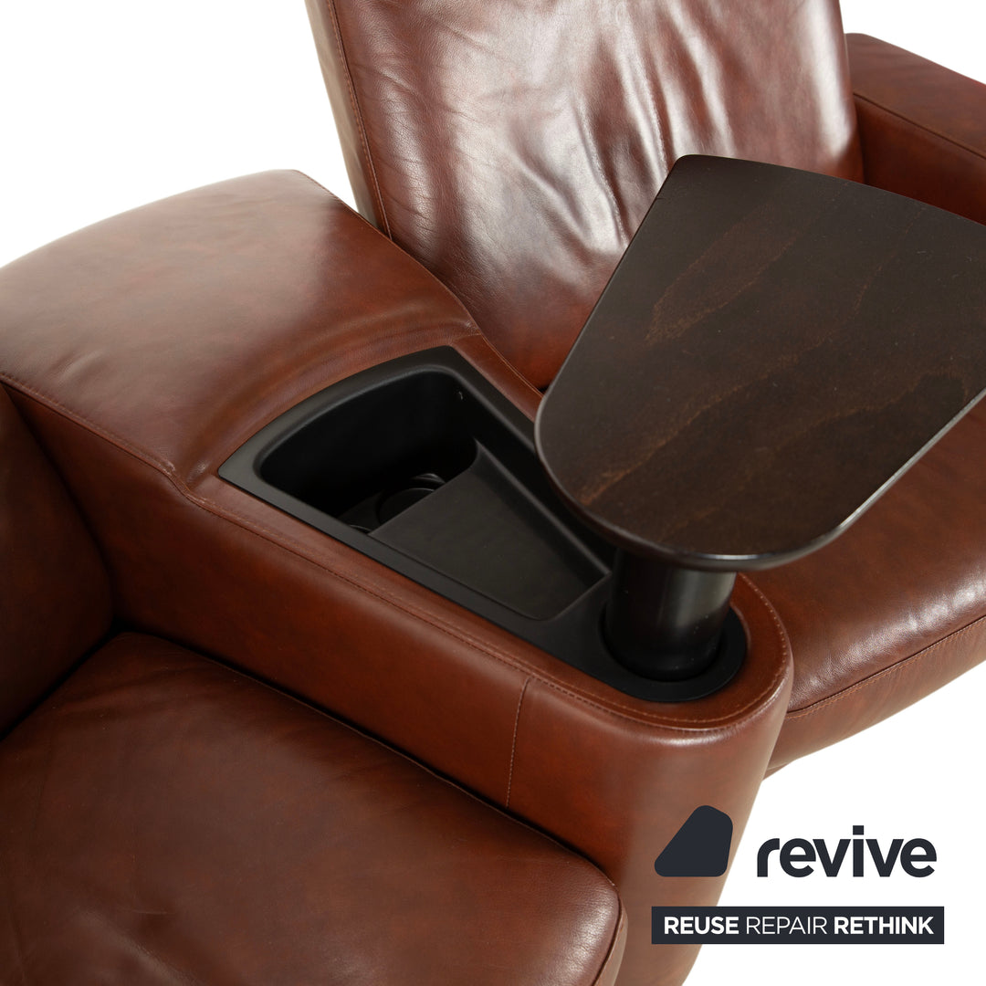 Stressless Arion Canapé deux places en cuir marron, fonction manuelle