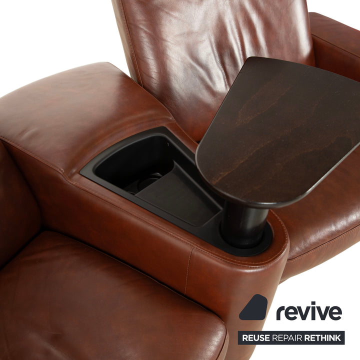 Stressless Arion Canapé deux places en cuir marron, fonction manuelle