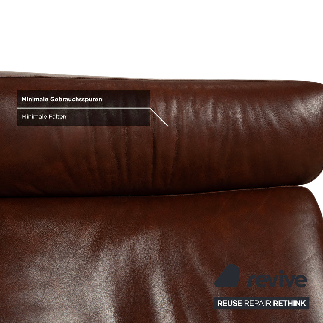 Stressless Arion Canapé deux places en cuir marron, fonction manuelle