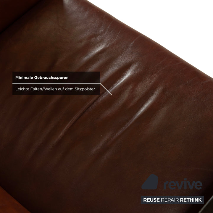 Stressless Arion Canapé deux places en cuir marron, fonction manuelle
