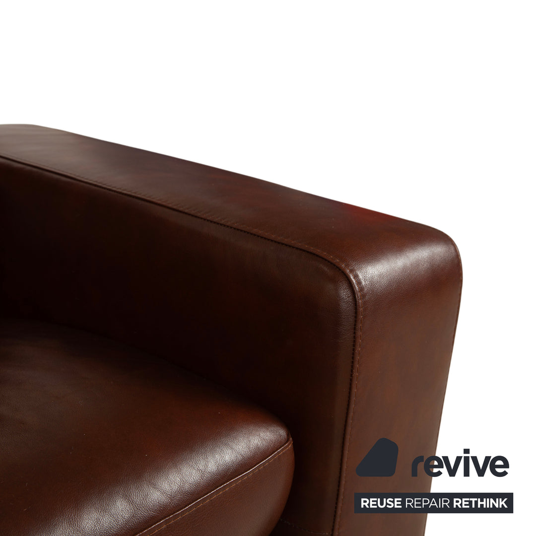 Stressless Arion Canapé deux places en cuir marron, fonction manuelle