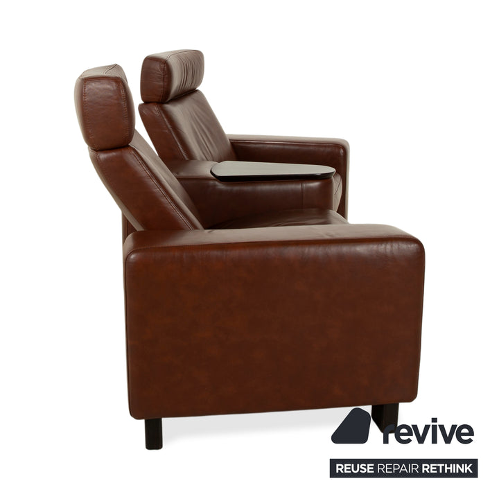 Stressless Arion Canapé deux places en cuir marron, fonction manuelle