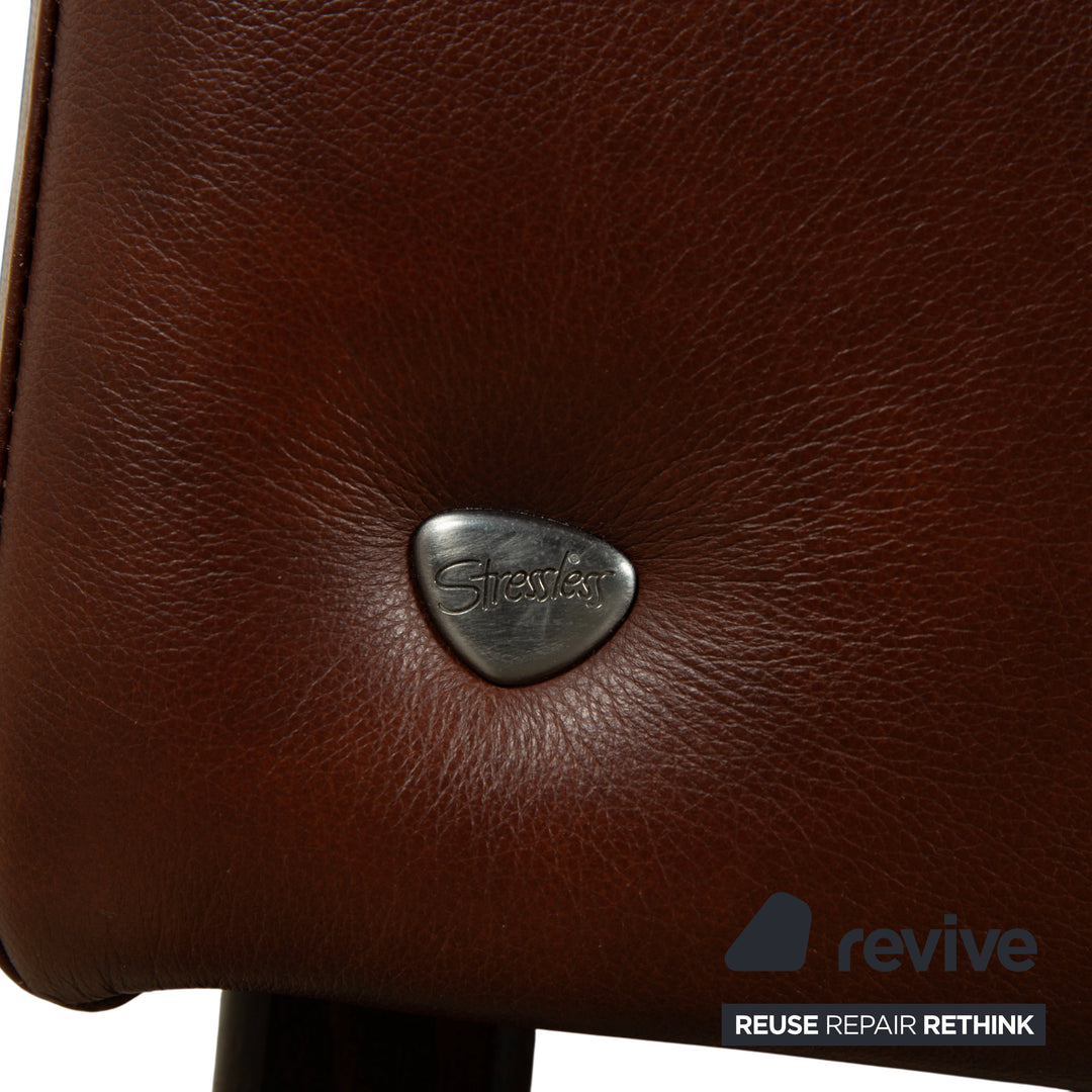 Stressless Arion Leder Zweisitzer Hocker Braun manuelle Funktion Sofa Couch