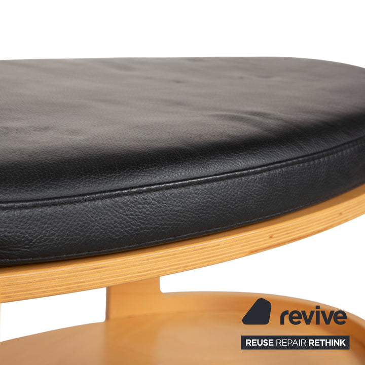 Stressless Arion Leder Zweisitzer Hocker Couchtisch Rollen Schwarz manuelle Funktion Sofa Couch