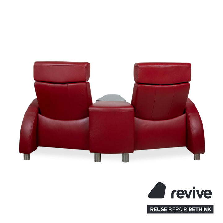Stressless Arion Leder Zweisitzer Rot manuelle Funktion Sofa Couch