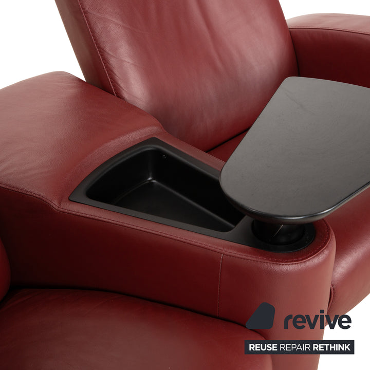 Stressless Arion Leder Zweisitzer Rot manuelle Funktion Sofa Couch