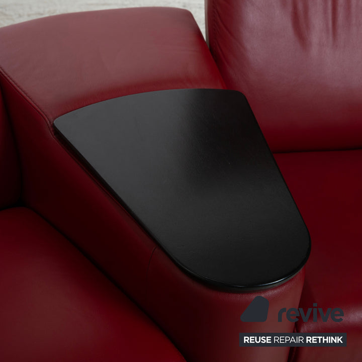 Stressless Arion Leder Zweisitzer Rot manuelle Funktion Sofa Couch
