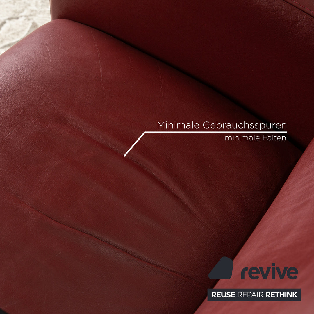 Stressless Arion Leder Zweisitzer Rot manuelle Funktion Sofa Couch