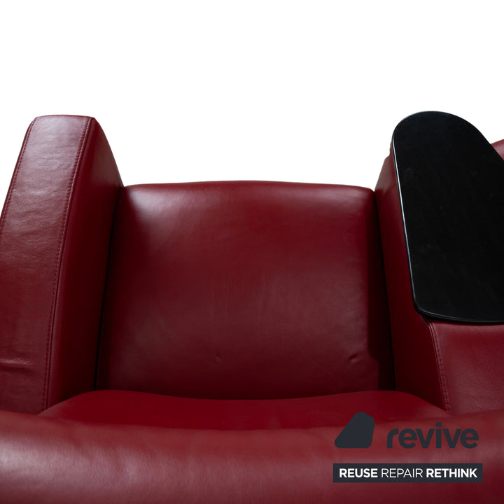 Stressless Arion Leder Zweisitzer Rot manuelle Funktion Sofa Couch
