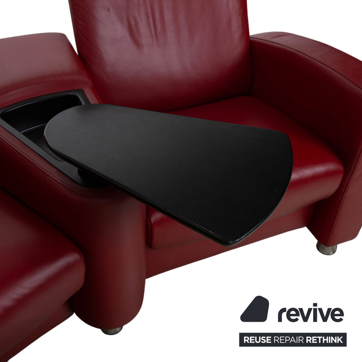 Stressless Arion Leder Zweisitzer Rot manuelle Funktion Sofa Couch