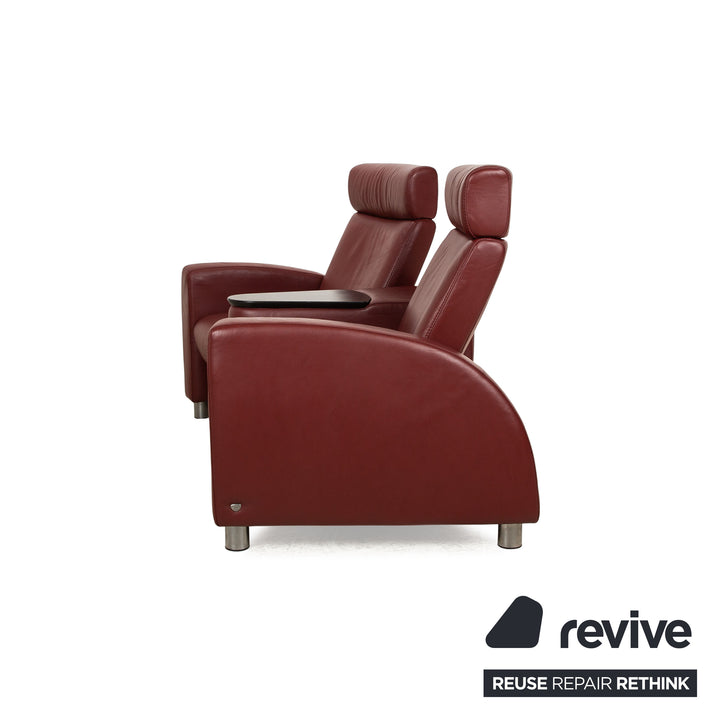 Stressless Arion Leder Zweisitzer Rot manuelle Funktion Sofa Couch