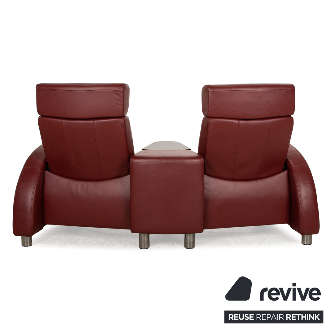 Stressless Arion Leder Zweisitzer Rot manuelle Funktion Sofa Couch