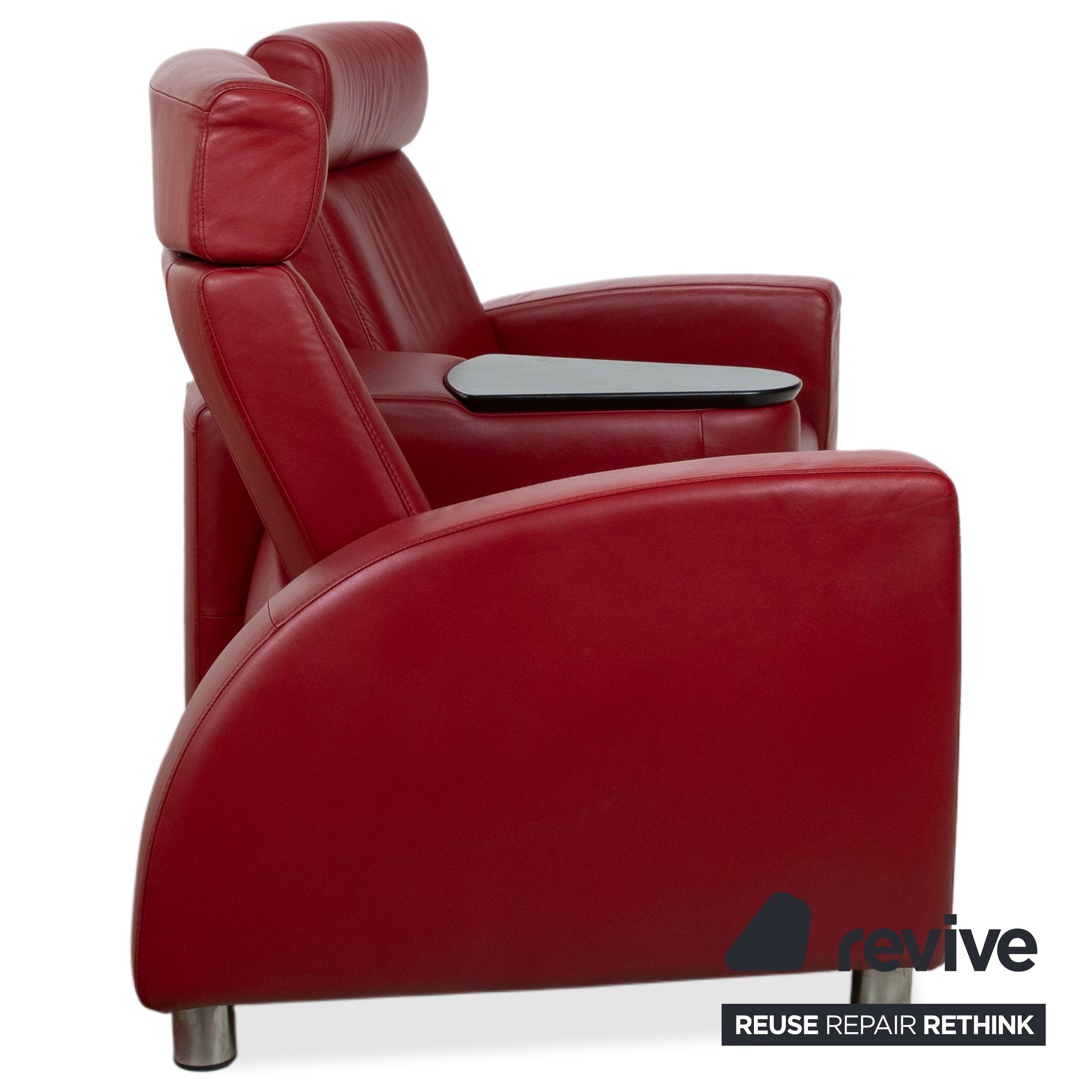 Stressless Arion læder to-personers sofa rød manuel funktion sofa
