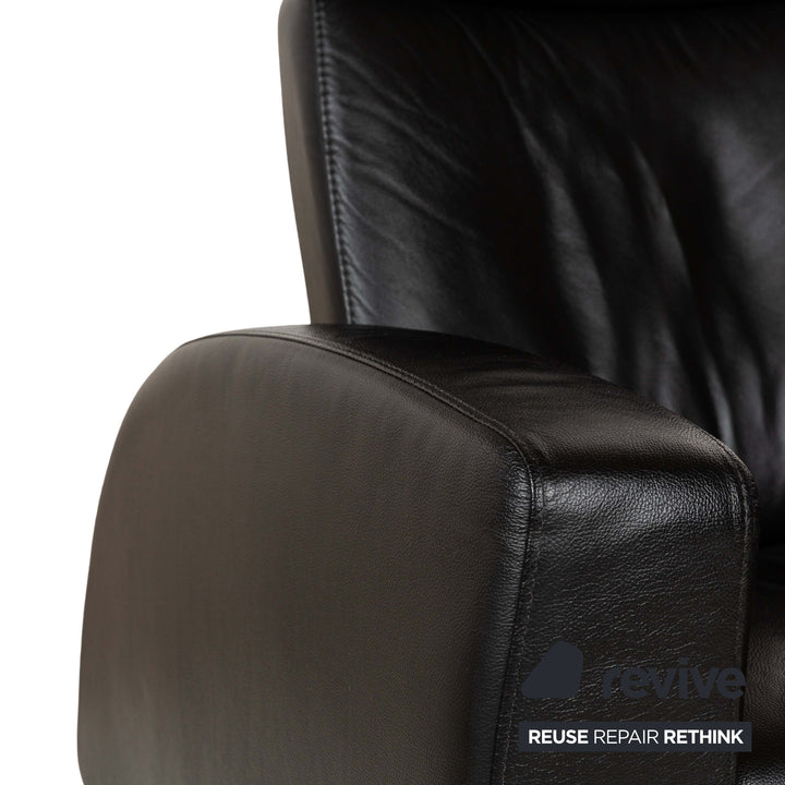 Stressless Arion Leather Two Seater Black Manual Function