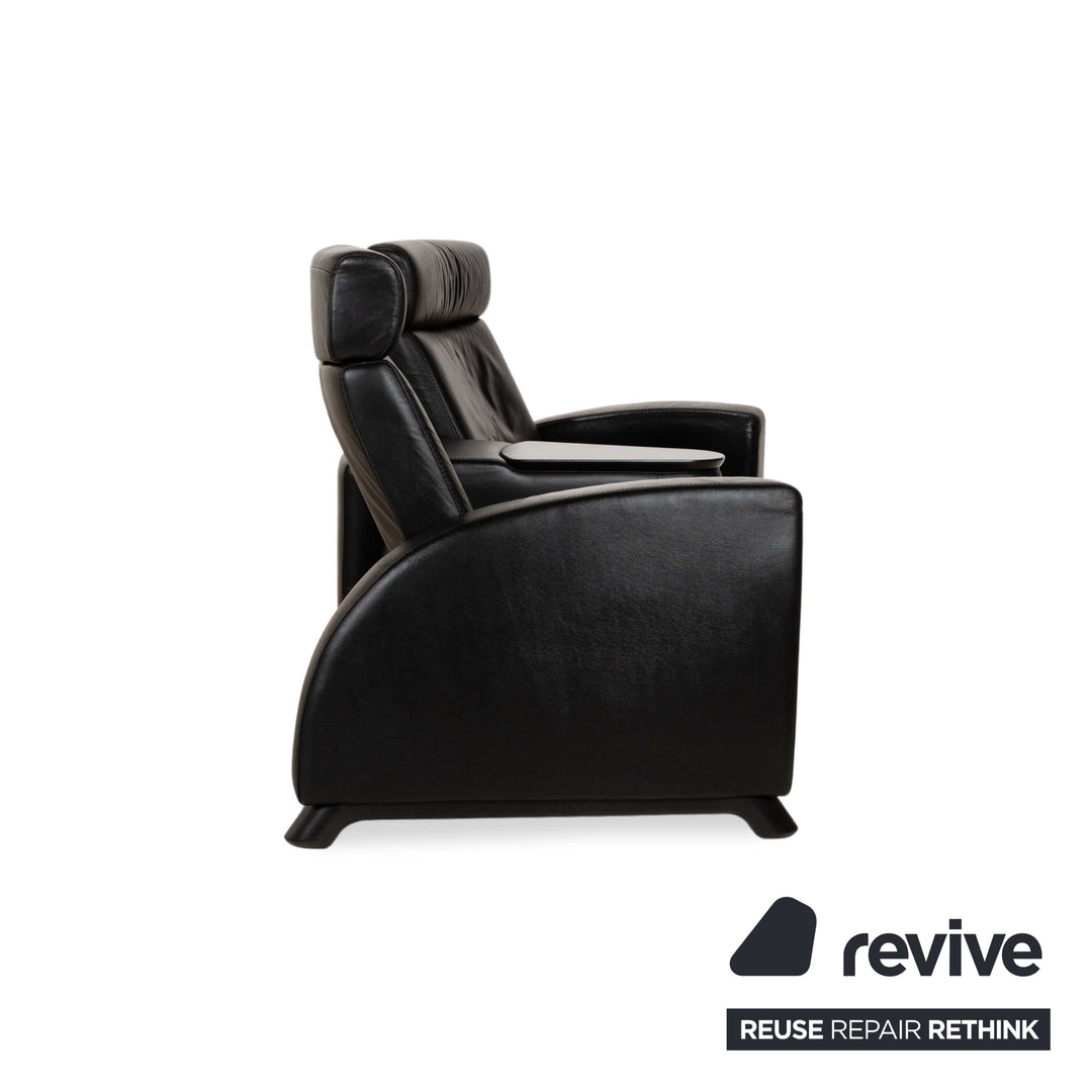 Stressless Arion Leather Two Seater Black Manual Function