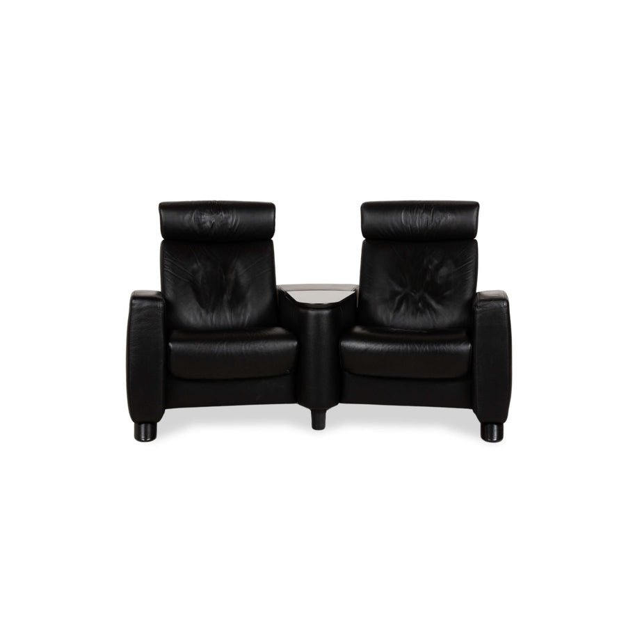 Stressless Arion Leather Two Seater Black Manual Function