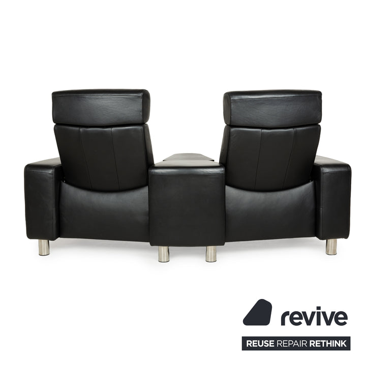 Stressless Arion Leder Zweisitzer Schwarz manuelle Funktion Heimkino