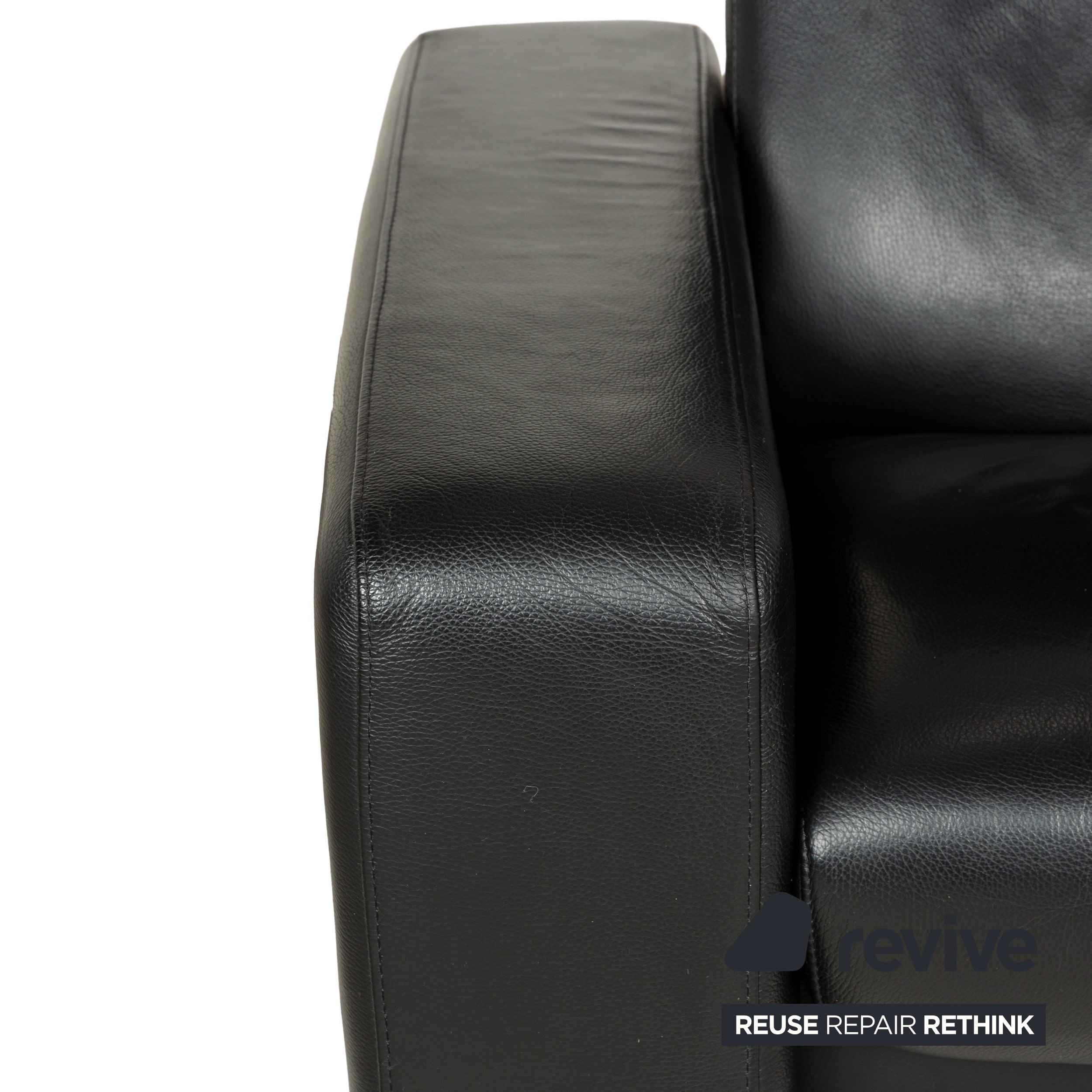 Fauteuil home cinéma Stressless Arion en cuir noir à deux places avec fonction manuelle