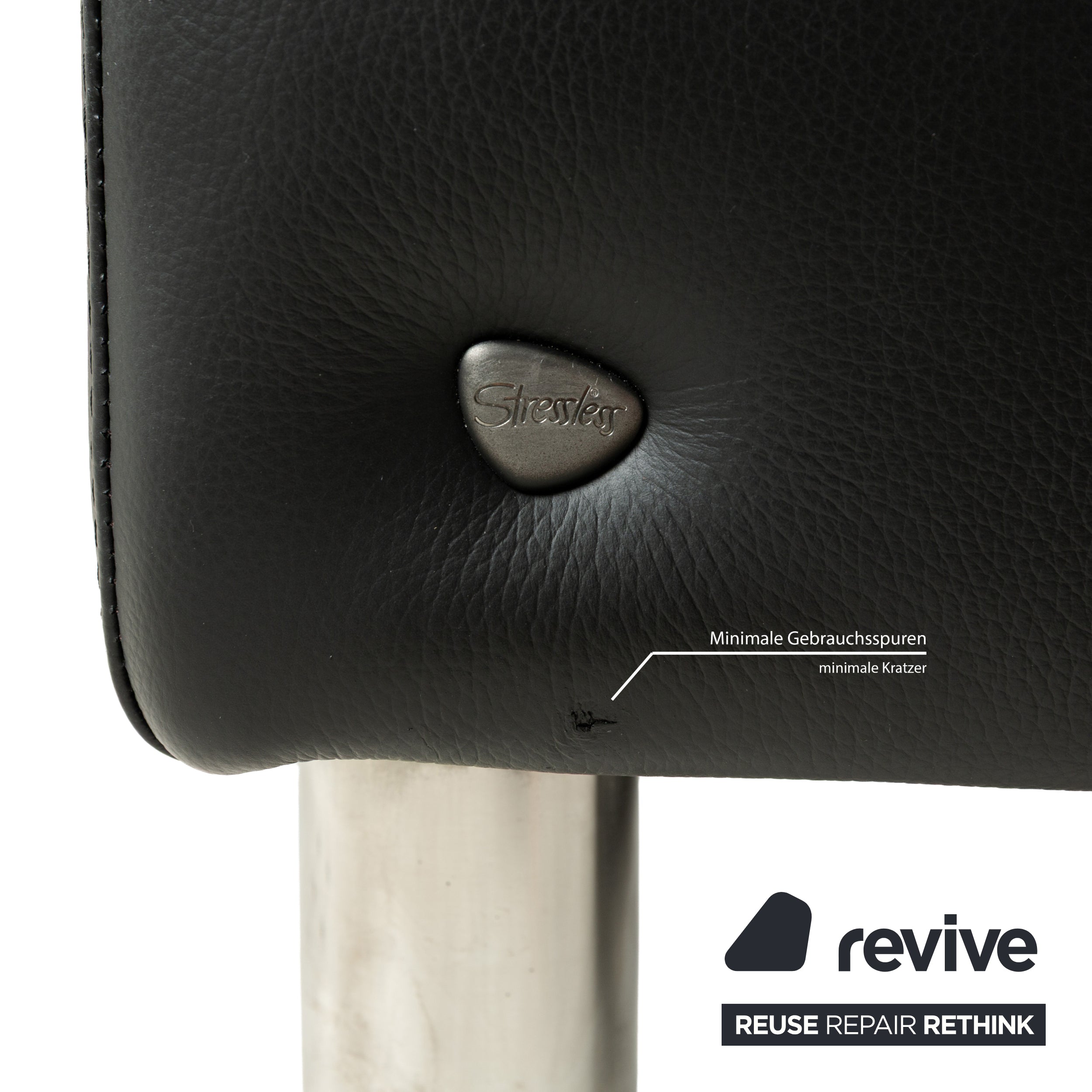 Fauteuil home cinéma Stressless Arion en cuir noir à deux places avec fonction manuelle