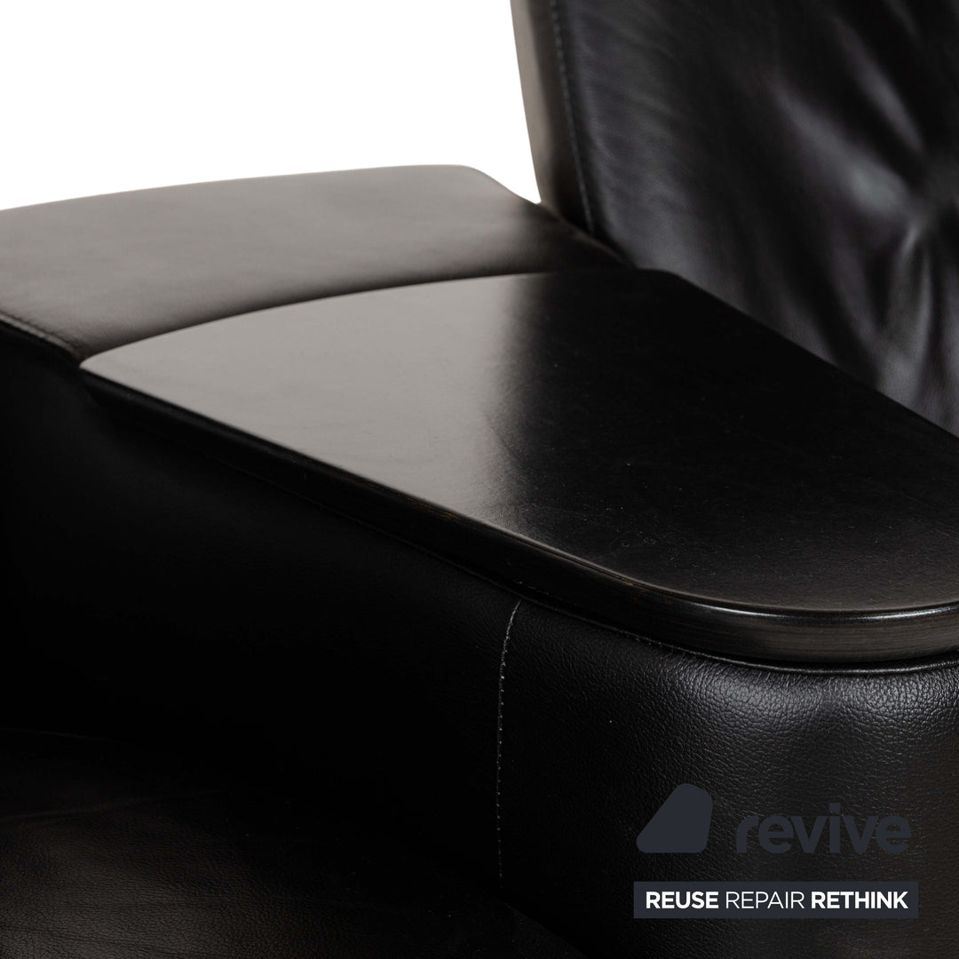 Stressless Arion Leather Two Seater Black Manual Function