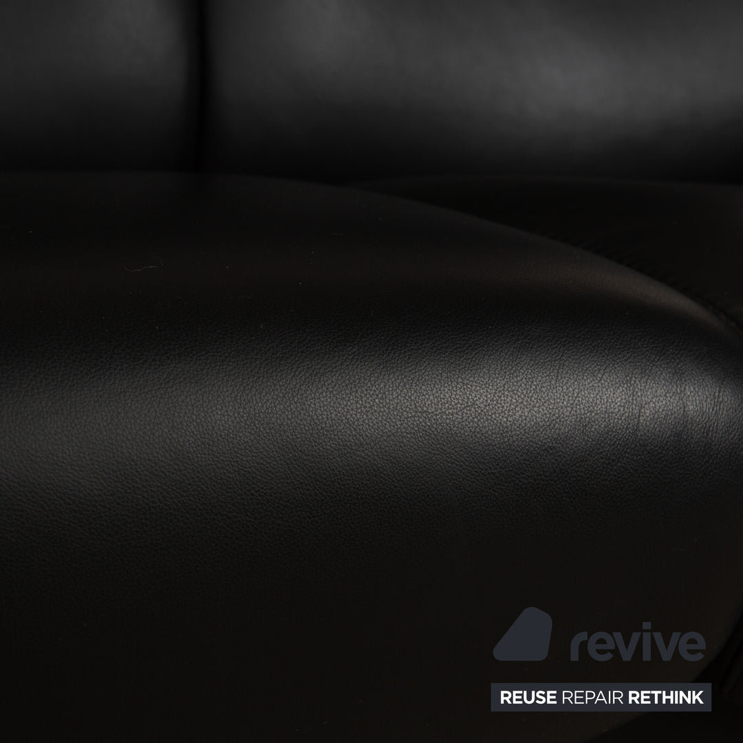 Stressless Arion Leder Zweisitzer Schwarz manuelle Funktion Sofa Couch