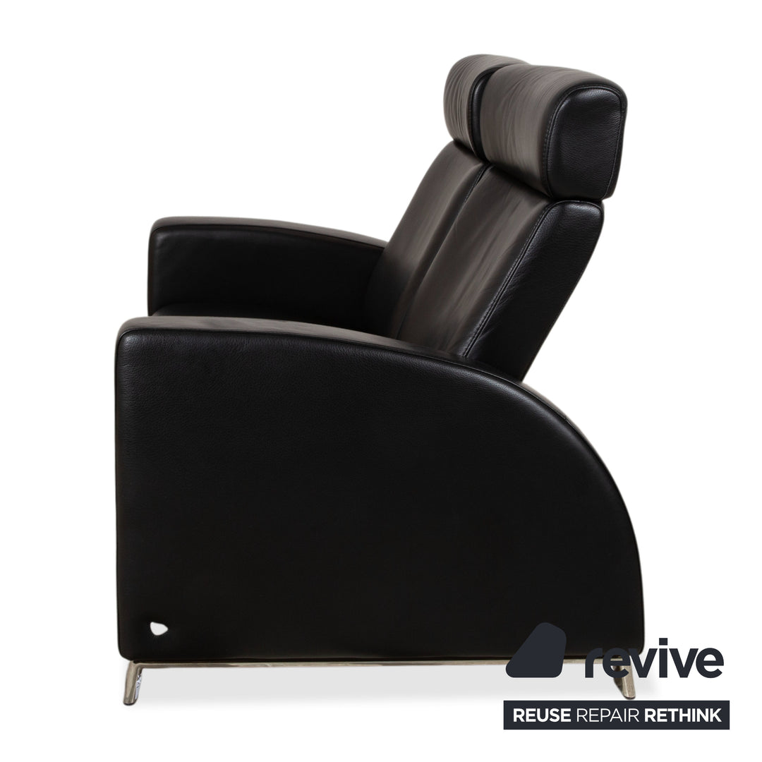 Stressless Arion Leder Zweisitzer Schwarz manuelle Funktion Sofa Couch