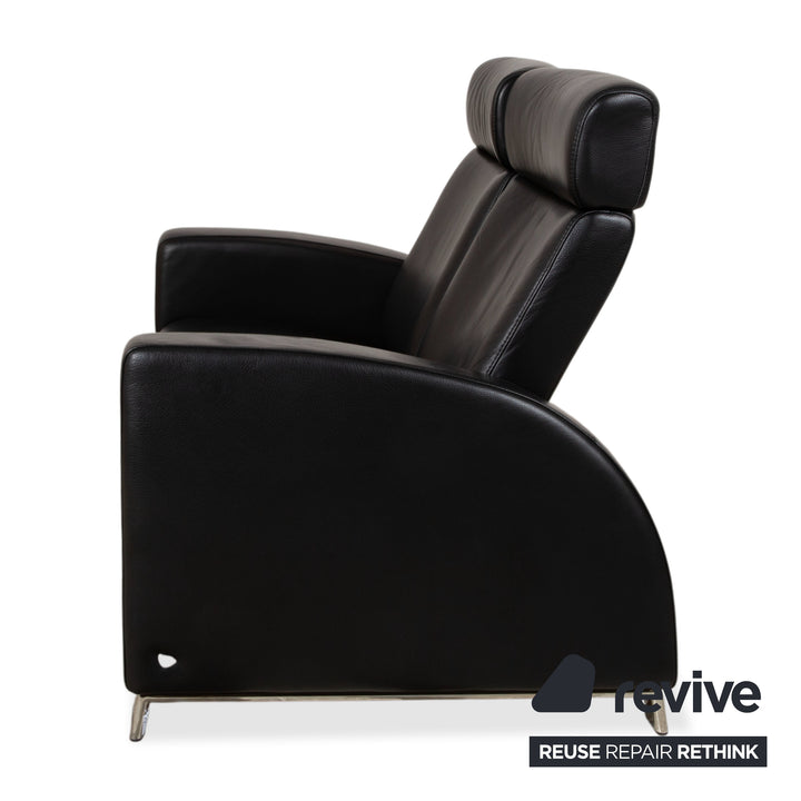 Stressless Arion Leder Zweisitzer Schwarz manuelle Funktion Sofa Couch
