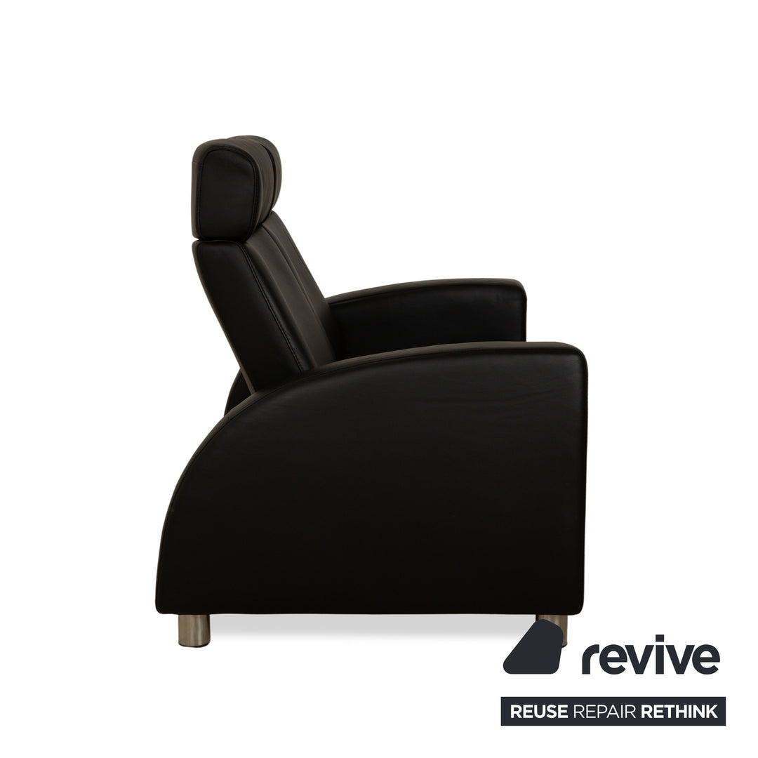 Stressless Arion Leder Zweisitzer Schwarz manuelle Funktion Sofa Couch