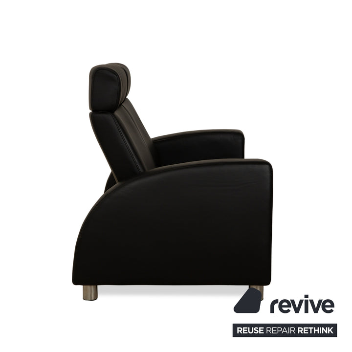 Stressless Arion Leder Zweisitzer Schwarz manuelle Funktion Sofa Couch