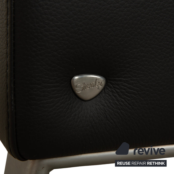 Canapé 2 places en cuir noir à fonction manuelle Stressless Arion