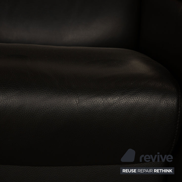 Stressless Arion Leder Zweisitzer Schwarz manuelle Funktion Sofa Couch