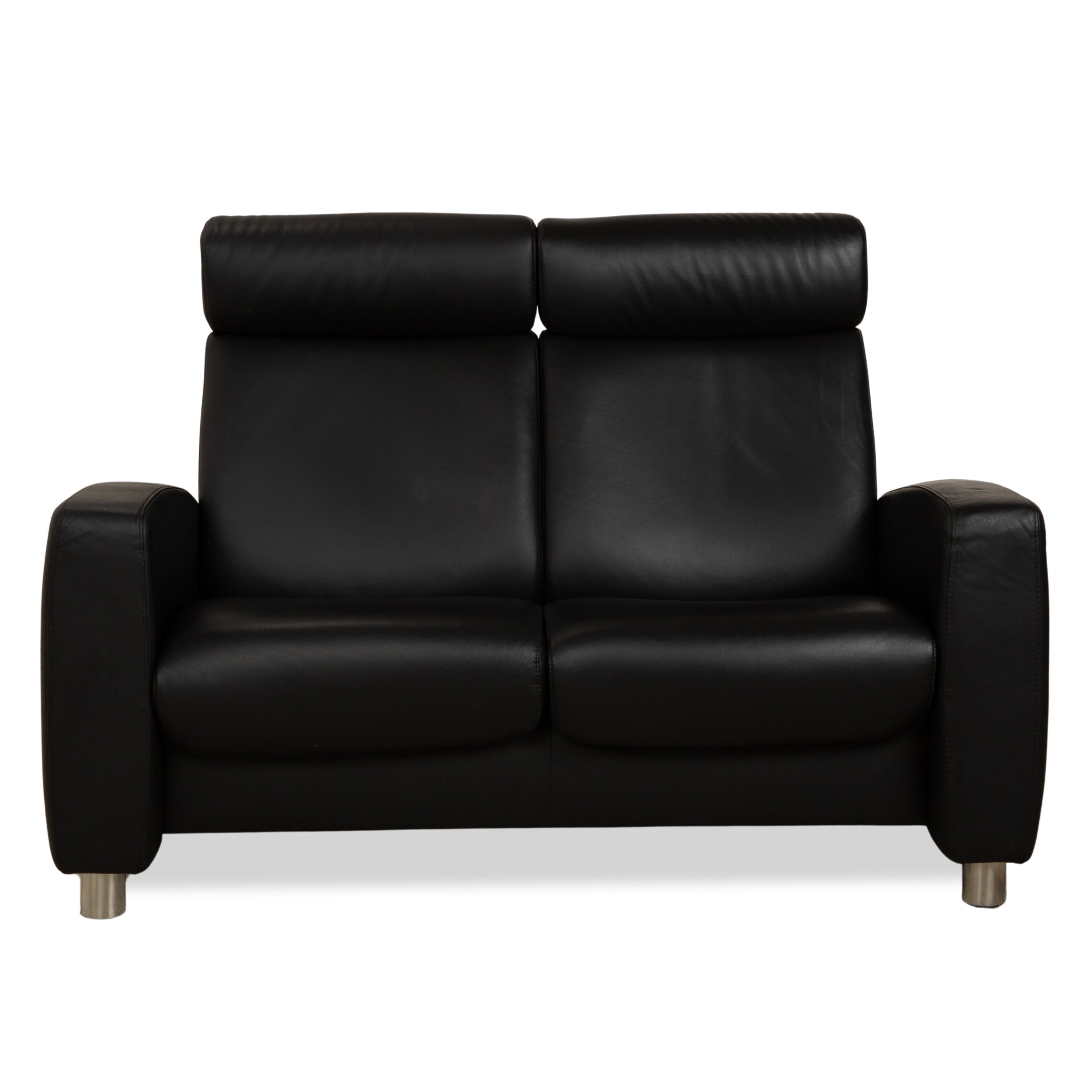 Stressless Arion Leder Zweisitzer Schwarz manuelle Funktion Sofa Couch