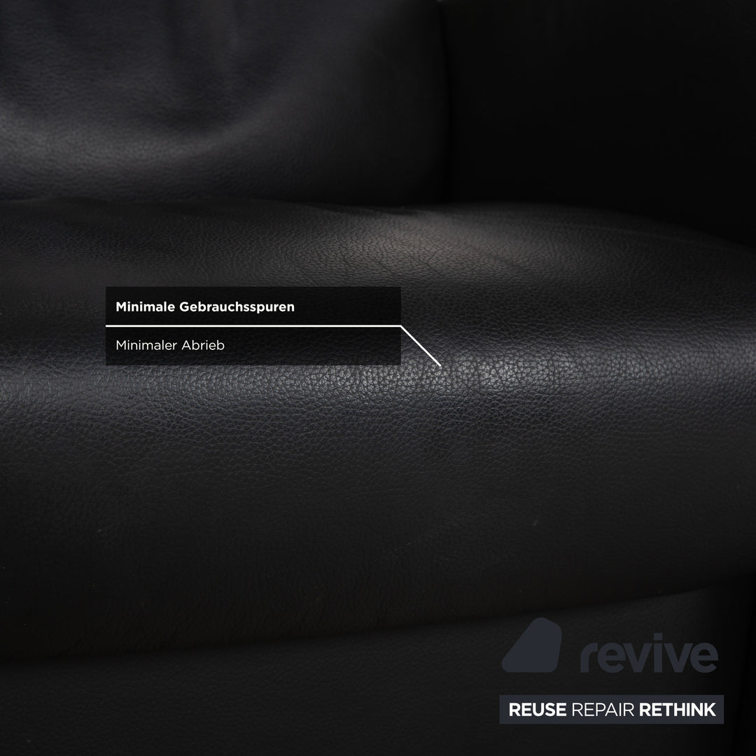 Stressless Arion Leder Zweisitzer Schwarz manuelle Funktion Sofa Couch