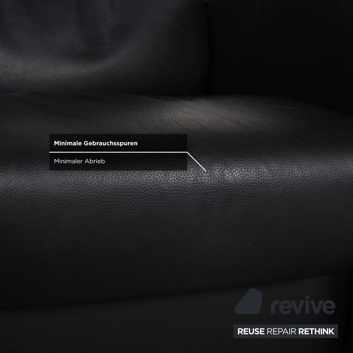 Stressless Arion Leder Zweisitzer Schwarz manuelle Funktion Sofa Couch