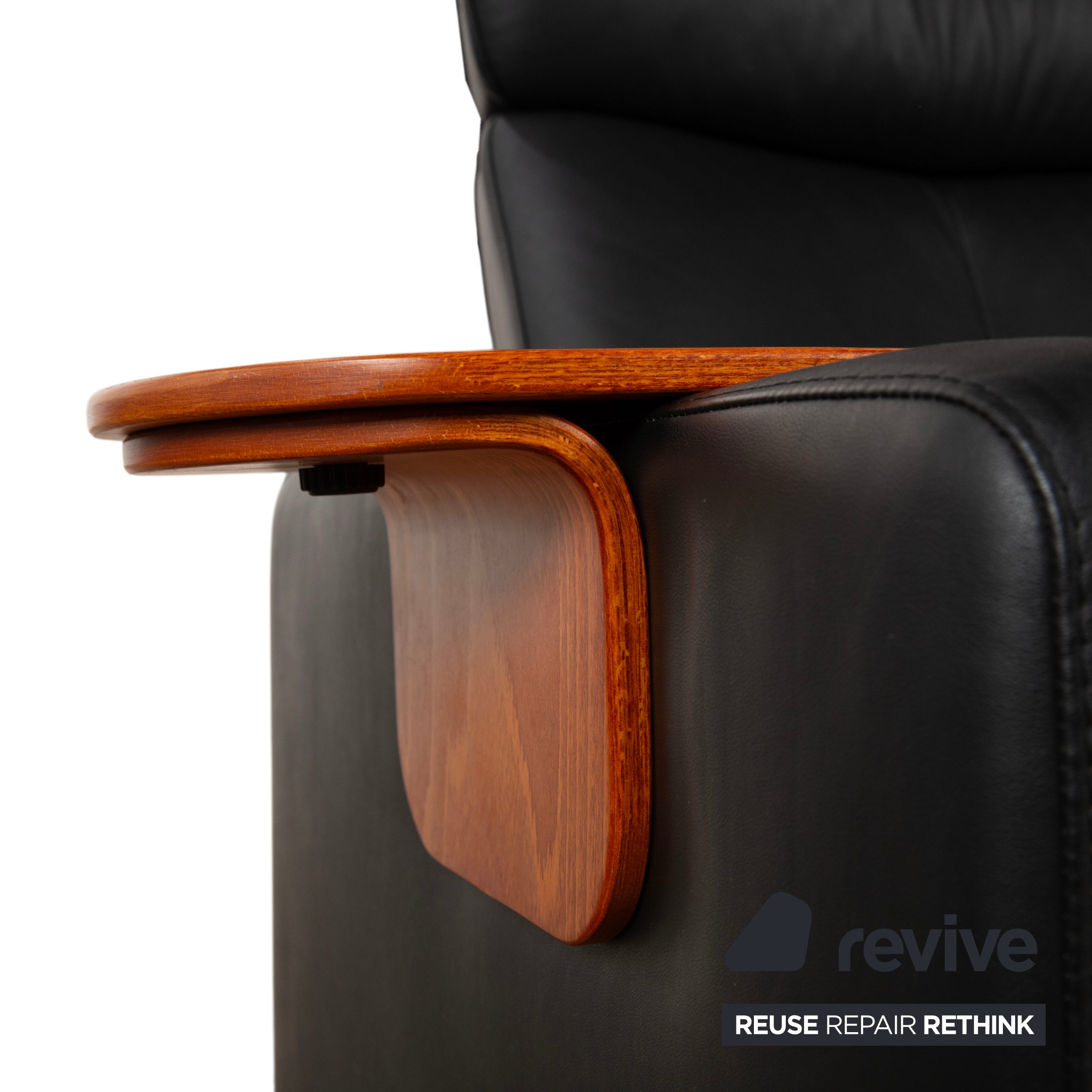 Stressless Arion Leder Zweisitzer Schwarz manuelle Funktion Sofa Couch