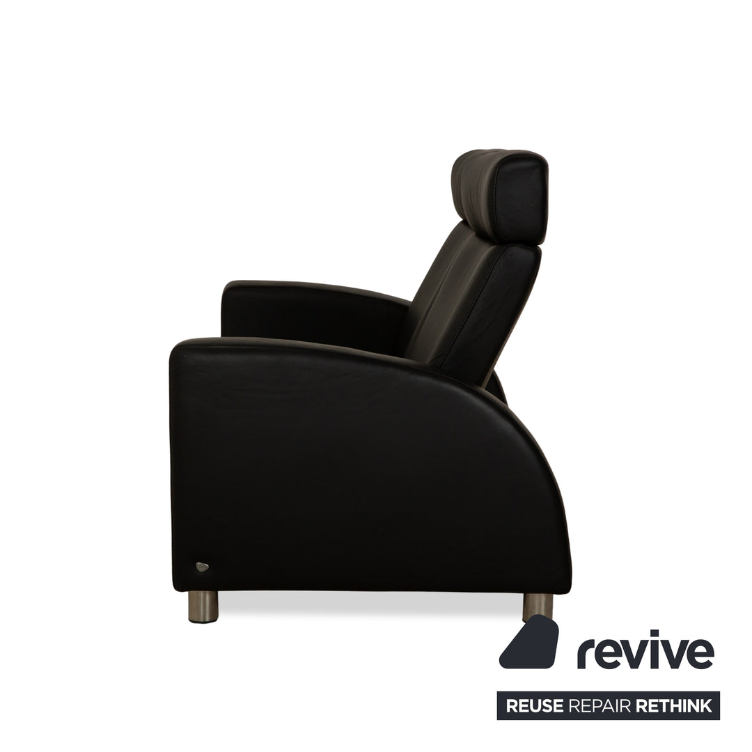 Stressless Arion Leder Zweisitzer Schwarz manuelle Funktion Sofa Couch