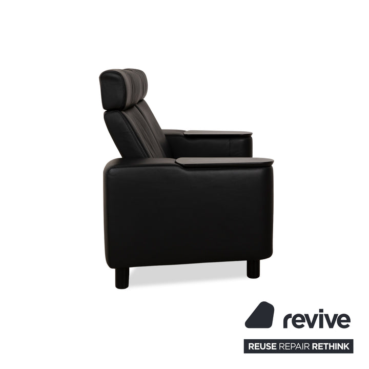 Stressless Arion Leder Zweisitzer Schwarz manuelle Funktion Sofa Couch