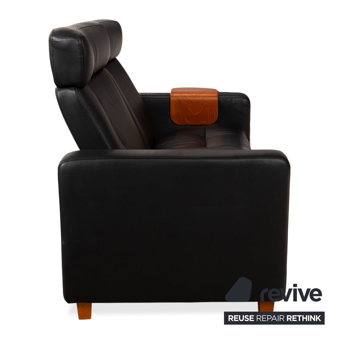 Stressless Arion Leder Zweisitzer Schwarz manuelle Funktion Sofa Couch