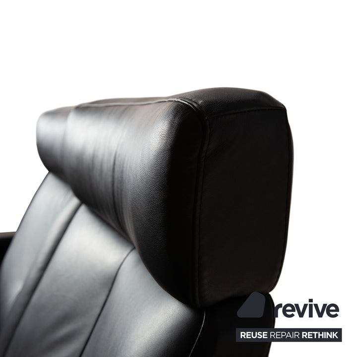 Stressless Arion Leder Zweisitzer Schwarz manuelle Funktion Sofa Couch