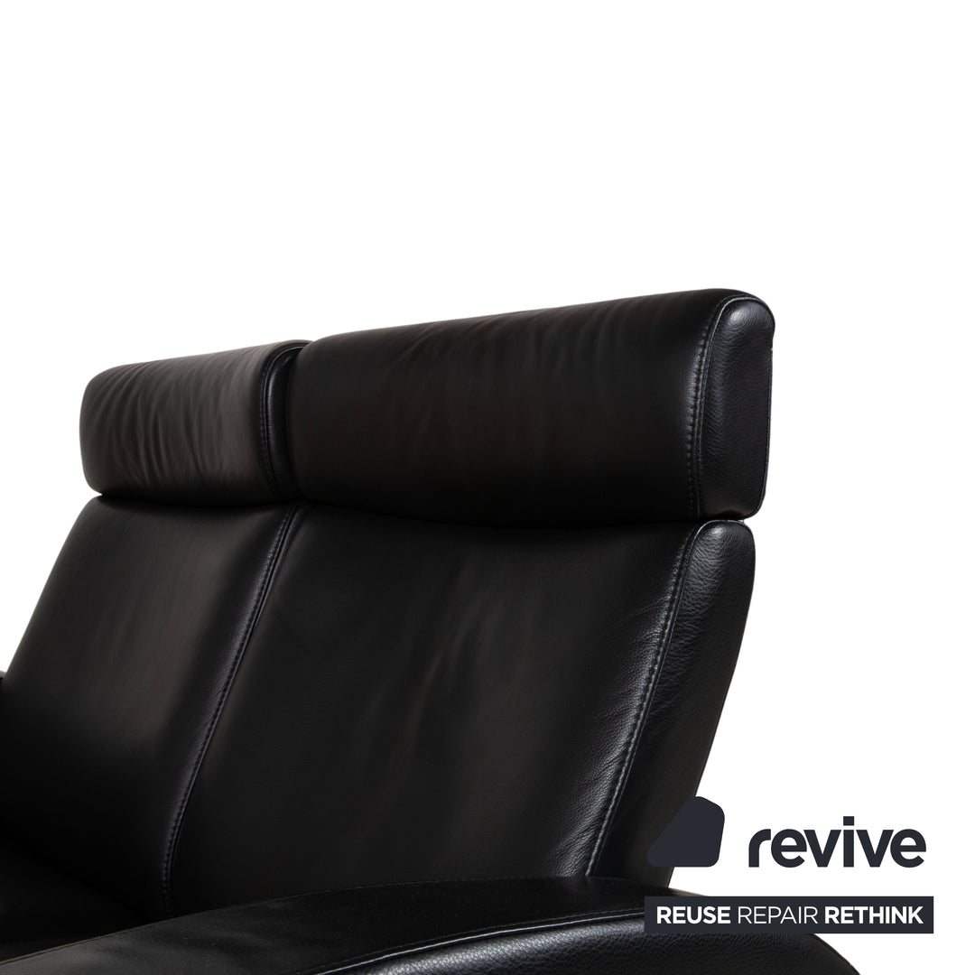 Stressless Arion Leder Zweisitzer Schwarz manuelle Funktion Sofa Couch