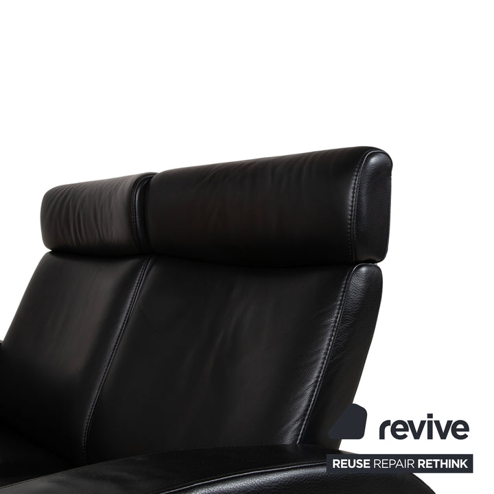 Stressless Arion Leder Zweisitzer Schwarz manuelle Funktion Sofa Couch