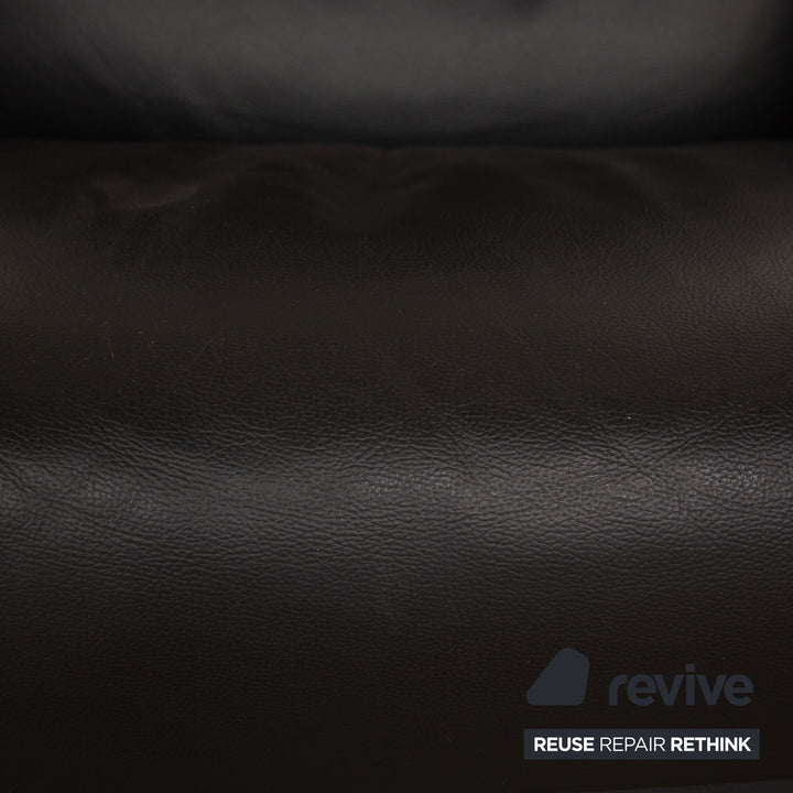 Stressless Arion Leather Two Seater Black Manual Function